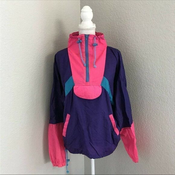 Red Pepper Action Wear Vintage 1/4 Zip Windbreaker - Picture 1 of 8